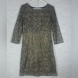 MM COUTURE BY MISS ME Sequined Dress Lined Tailored Back Zipper Sz L Cocktail